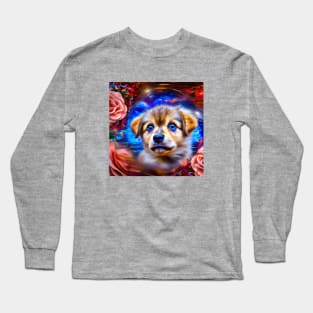 Blue-eyed Cute Puppy Long Sleeve T-Shirt